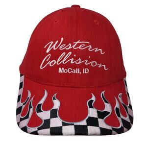 Western Collision McCall ID Strapback Hat Red One Size Embroidered Magic
